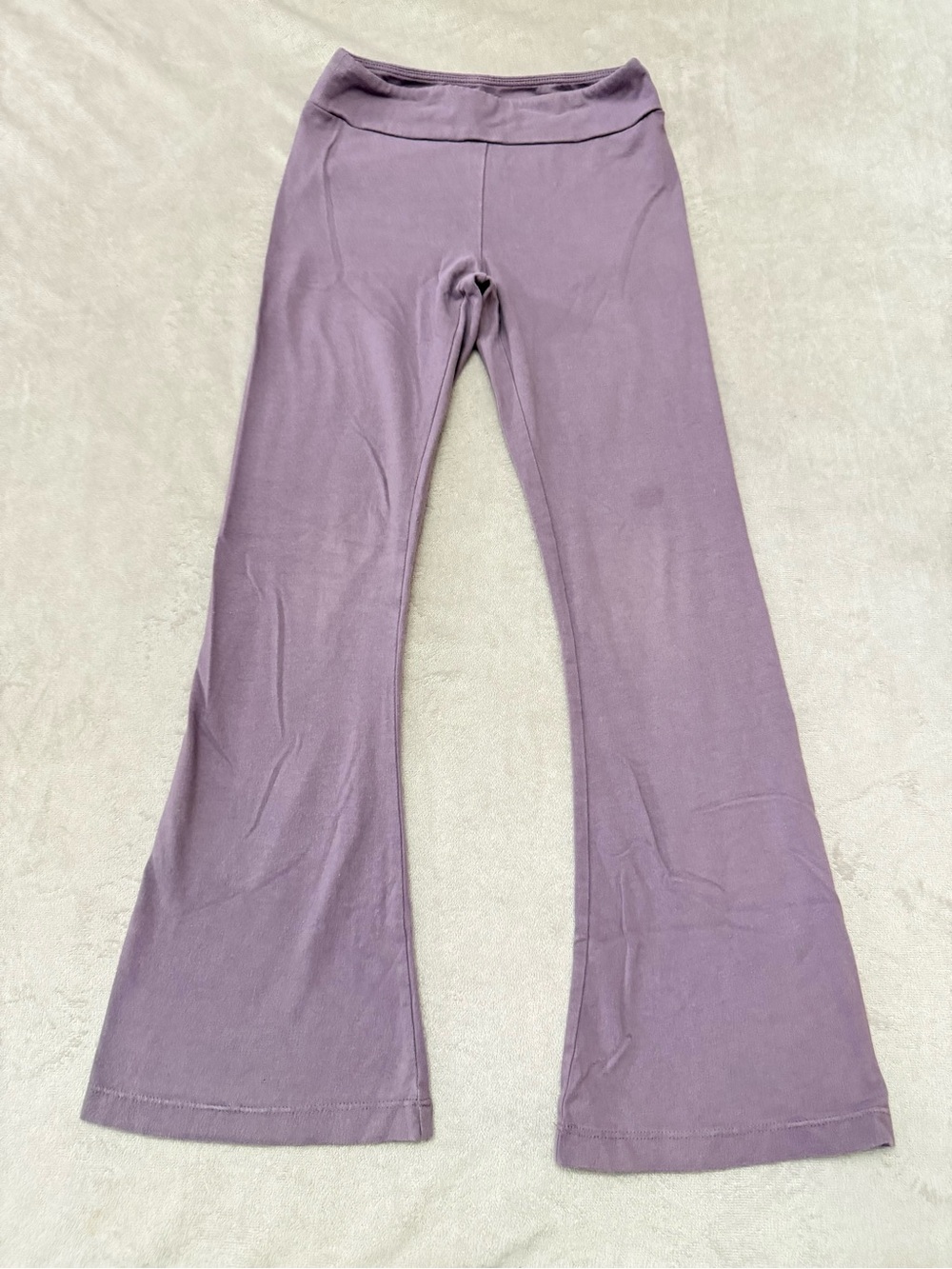 Cat & Jack Girls Purple Flare Leggings Size 8 Cotton Stretch Yoga Pants Casual